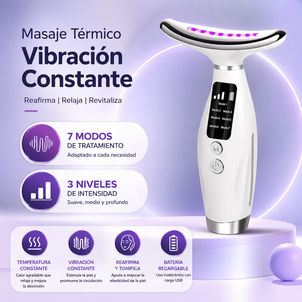 Masajeador Facial 7 colores LumiV
