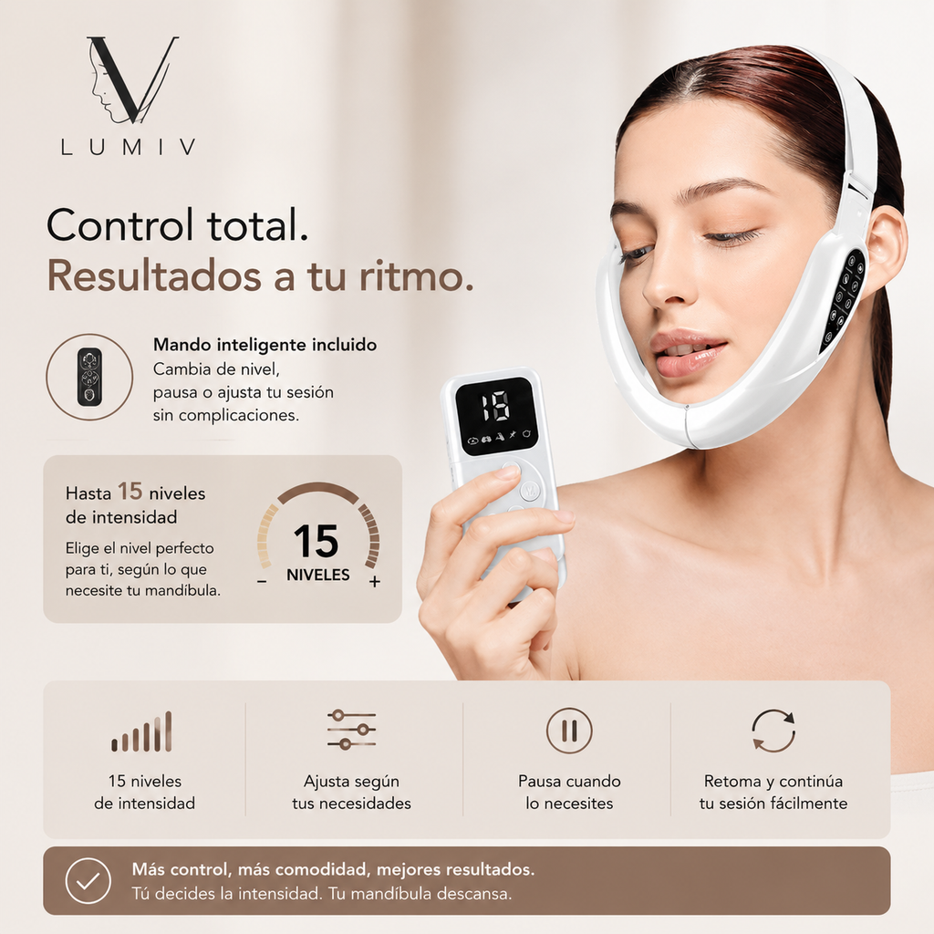 Masajeador Facial EMS Reductor de Papada | Definidor de Mandíbula en V | Lifting sin Cirugía